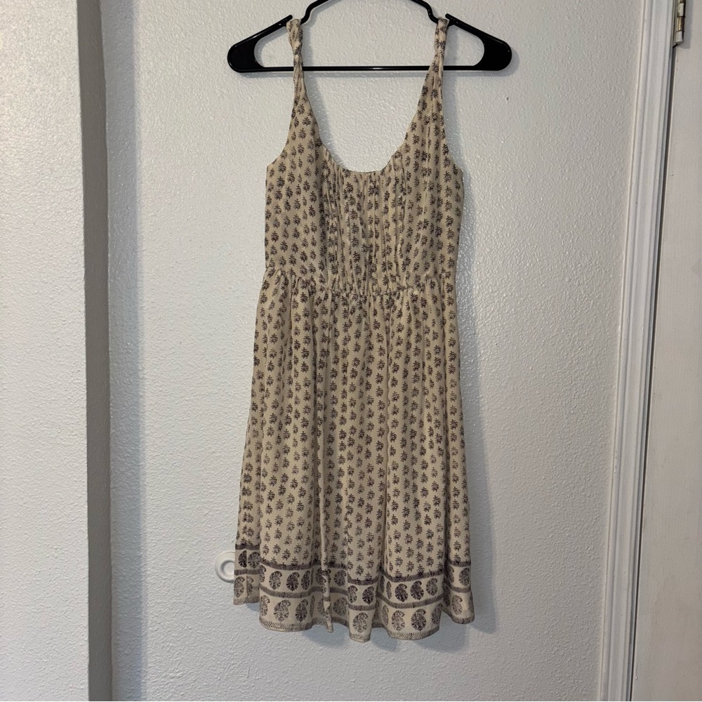 Madewell Cream Sun Isle Silk Dress